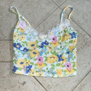 Pacsun lace floral top